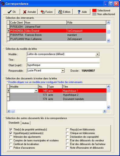 Correspondance