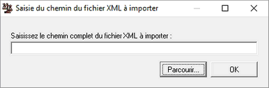 Saisie chemin fichier XML