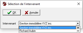 Selection intervenant