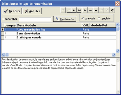 Selection type remuneration