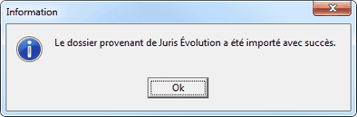 Juris_Message importe avec succes