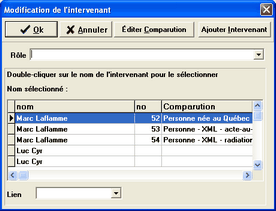 Modification de l'intervenant