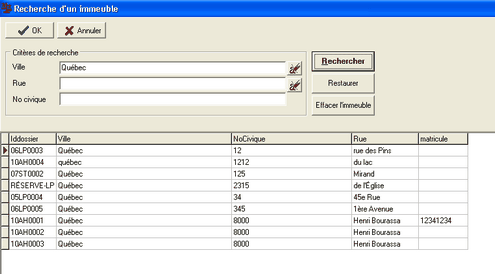 Recherche d_un immeuble