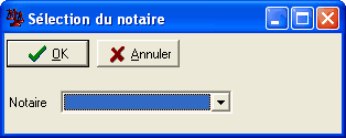 Sélection du notaire