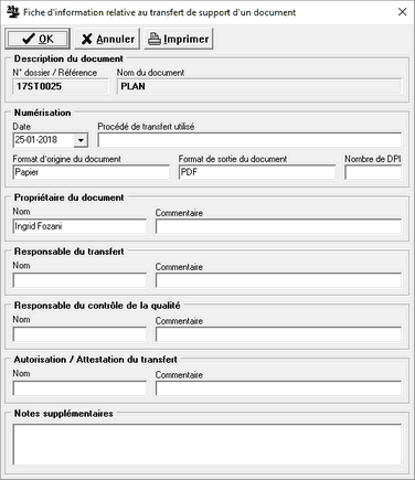 Fiche information transfert support document