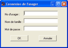 Connexion usager