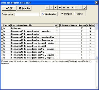 Modeles d'etat civil