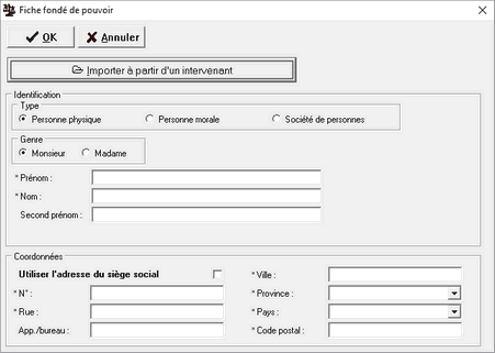 Remplir Incorporation provinciale_Fiche fonde de pouvoir