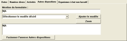 Autres renseignements generaux_Onglet Autres dispositions
