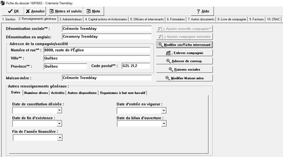 Dossier corporatif_Onglet Renseignements generaux