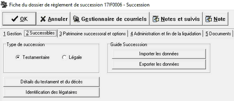 Fiche du dossier standard_Successibles