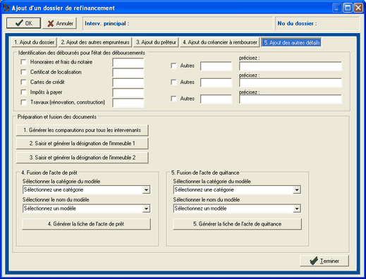 Ajout d'un dossier de refinancement_Ajout autres details