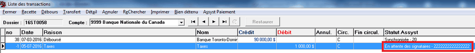 Liste des transactions_Colonne Statut Assyst