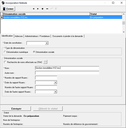 Incorporation federale_Dossier standard 2